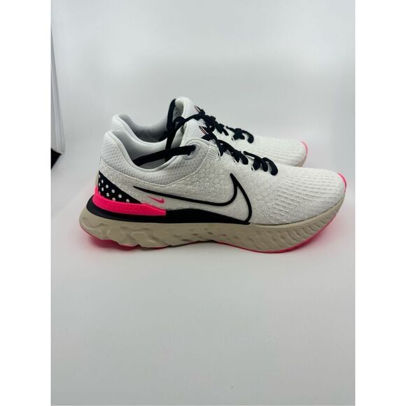 Nike React Infinity Run FK 3 White Hyper Pink Mens Size 12 Black DH5392-101 - Picture 3 of 5